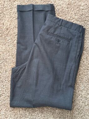 Lands' End Men's Wool Dress Pants — Charcoal